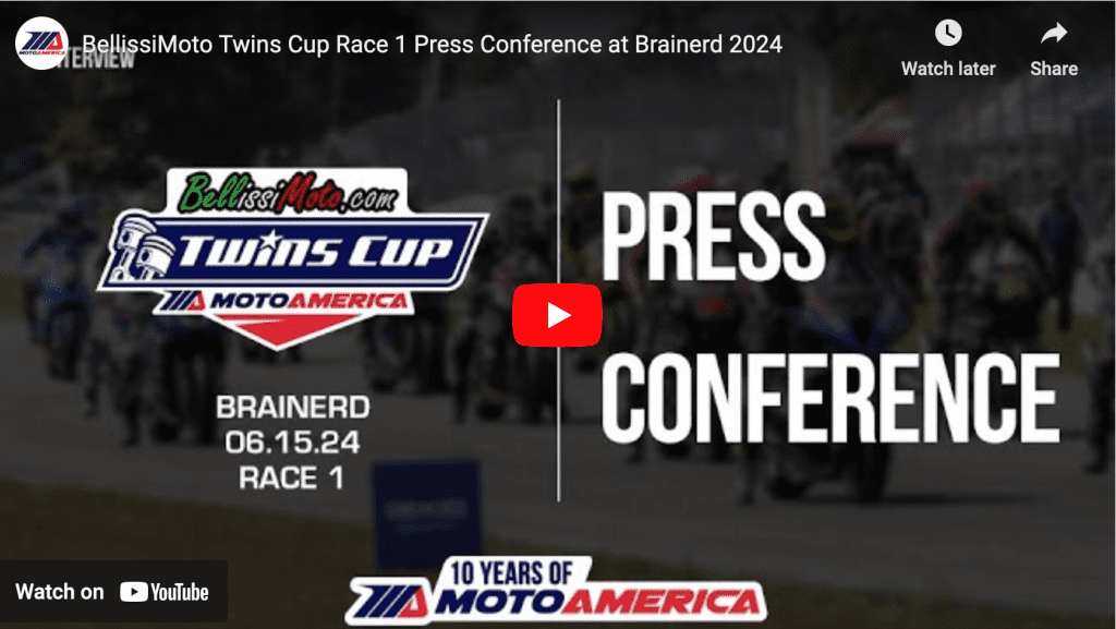 Read more about the article Video: BellissiMoto Twins Cup Race One Press Conference From Brainerd International Raceway